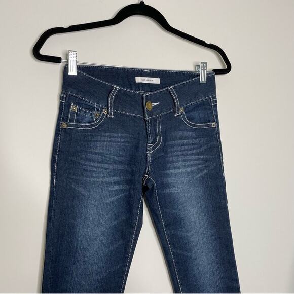 MOUSSY Dark Wash Blue Skinny Jeans 25 - Picture 5 of 10